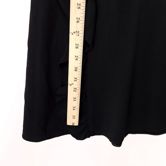 Prada Milano Made in Italy Ruffle Shift Dress Size 40 Womens Black Pleated - Picture 8 of 12